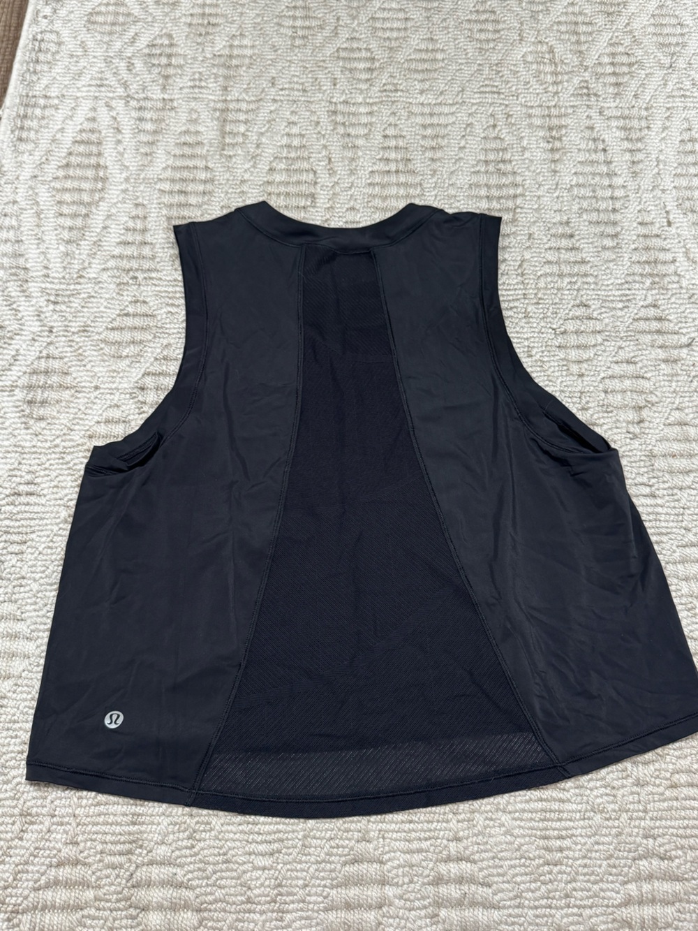 Women’s Lululemon Black Mesh-Back Sleeveless Workout Tank